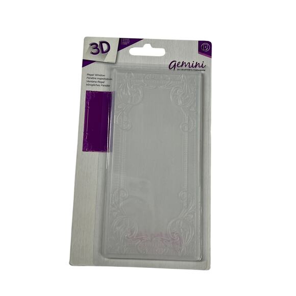 CRAFTERS COMPANION Gemini 3D Embossing Folder Set Regency Floral Frame - Picture 2 of 11